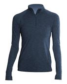 Anetik Women's Flight Tech Quarter-Zip Jacket ANE-WSFLTL0 MIDNIGHT HEATHERED Pocket