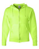 Jerzees Nublend Full-Zip Hooded Sweatshirt 993 SAFETY GREEN Pocket