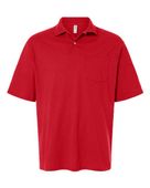 Jerzees Dri-Power Polo With Pocket JER-436MP TRUE RED Pocket