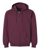 Gildan Softstyle Full-Zip Hooded Sweatshirt GIL-SF600 MAROON Pocket