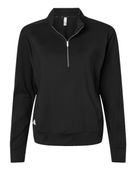 Adidas Women's Ultimate365 Quarter-Zip Pullover Jacket ADI-A1002 BLACK Pocket