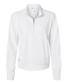 Adidas Women's Ultimate365 Quarter-Zip Pullover Jacket ADI-A1002 WHITE Pocket