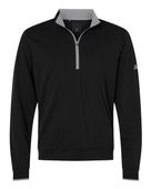 Adidas Lightweight Quarter-Zip Pullover Jacket ADI-A2002 BLACK/ GREY THREE Pocket
