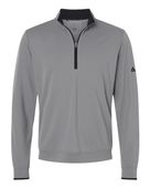 Adidas Lightweight Quarter-Zip Pullover Jacket ADI-A2002 GREY THREE/ BLACK Pocket
