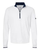 Adidas Lightweight Quarter-Zip Pullover Jacket ADI-A2002 WHITE/ NAVY Pocket