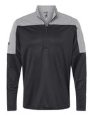 Adidas Lightweight Quarter-Zip Pullover Jacket ADI-A552 BLACK/ GREY THREE MELANGE Pocket