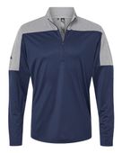 Adidas Lightweight Quarter-Zip Pullover Jacket ADI-A552 COLLEGIATE NAVY/ GREY THREE MELANGE Pocket