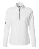 Adidas Women's Spacer Quarter-Zip Pullover Jacket ADI-A589 CORE WHITE Pocket