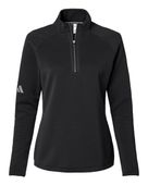 Adidas Women's Spacer Quarter-Zip Pullover Jacket ADI-A589 BLACK Pocket