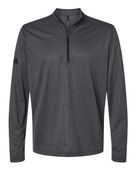 Adidas Space Dyed Quarter-Zip Pullover Jacket ADI-A593 BLACK MELANGE Pocket