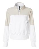 Adidas Women's Fleece Quarter-Zip Pullover Jacket ADI-A601 ALUMINA Pocket