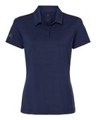 Adidas Women's Textured Stripe Polo ADI-A707 DARK BLUE Pocket