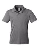 Team 365 Youth Zone Sonic Heather Performance Polo TT51HY DARK GREY HEATHER Pocket