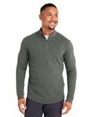 Swannies Emery Quarter-Zip Pullover SWE500 OLIVE/ GREY HEATHER Pocket