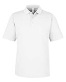 Core365 Men's Market Snag Protect Mesh Polo CE104 WHITE Pocket