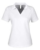 Core365 Women's Market Snag Protect Mesh Polo CE104W WHITE Pocket