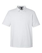 Devon & Jones Men's Crownlux Performance Geo Polo DG101 WHITE/ SILVER Pocket