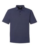 Devon & Jones Men's Crownlux Performance Geo Polo DG101 NAVY/ FRENCH BLUE Pocket
