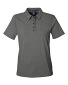 Devon & Jones Women's Crownlux Performance Geo Polo DG101W GRAPHITE/ SILVER Pocket