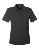 Devon & Jones Women's Crownlux Performance Geo Polo DG101W BLACK/ GRAPHITE Pocket