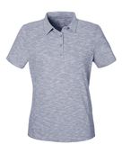 North End Women's Eclipse Jacquard Polo NE115W CLASSIC NAVY HEATHER Pocket