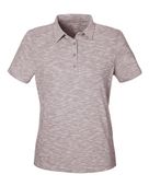 North End Women's Eclipse Jacquard Polo NE115W BURGUNDY HEATHER Pocket