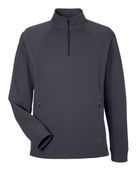 North End Men's Rhythm Waffle Quarter-Zip Pullover Jacket NE200 CARBON Pocket