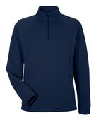 North End Men's Rhythm Waffle Quarter-Zip Pullover Jacket NE200 CLASSIC NAVY Pocket