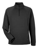 North End Men's Rhythm Waffle Quarter-Zip Pullover Jacket NE200 BLACK Pocket