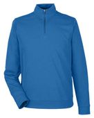 North End Men's Express Tech Performance Pique Quarter-Zip Pullover Jacket NE412 LIGHT NAUTICAL BLUE Pocket