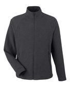 North End Men's Spirit Textured Full-Zip Jacket NE727 BLACK HEATHER Pocket