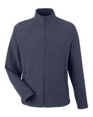 North End Men's Spirit Textured Full-Zip Jacket NE727 CLASSIC NAVY HEATHER Pocket