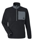 Puma Golf Fleece Quarter Zip Pullover Jacket 628407 PUMA BLACK/ SLATE SKY Pocket