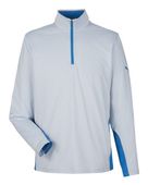 Puma Golf Mesa Stripe Quarter-Zip Pullover Jacket PG410 LAKE BLUE/ BRIGHT WHITE Pocket