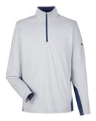 Puma Golf Mesa Stripe Quarter-Zip Pullover Jacket PG410 NAVY BLAZER/ BRIGHT WHITE Pocket