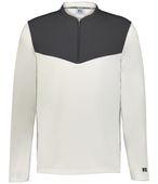 Russell Sideline Grid 1/4 Zip Pullover R03GKM WHITE/STEALTH Pocket