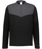 Russell Sideline Grid 1/4 Zip Pullover R03GKM BLACK/STEALTH Pocket