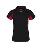 Holloway Ladies Avenger Polo 222730 BLACK/SCARLET Pocket