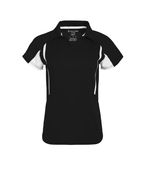Holloway Ladies Avenger Polo 222730 BLACK/WHITE Pocket