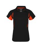 Holloway Ladies Avenger Polo 222730 BLACK/ORANGE Pocket