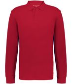 Holloway Core Cotton Long Sleeve Polo 226177 SCARLET Pocket