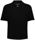 Holloway Ladies Core Cotton Waist Length Polo 226372 BLACK Pocket