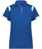 Badger Ladies On The Rise Polo 335100 ROYAL/WHITE (BA) Pocket