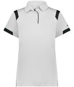 Badger Ladies On The Rise Polo 335100 WHITE/BLACK (BA) Pocket