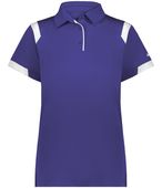 Badger Ladies On The Rise Polo 335100 PURPLE/WHITE (BA) Pocket