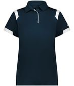 Badger Ladies On The Rise Polo 335100 NAVY/WHITE (BA) Pocket