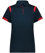 Badger Ladies On The Rise Polo 335100 NAVY/RED (BA) Pocket