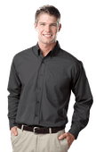 Blue Generation Men's LS Value Poplin Shirts GRAPHITE Pocket
