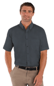 Blue Generation Men's SS Value Poplin Shirts GRAPHITE Pocket