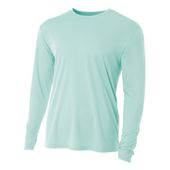 A4 Cooling Performance Adult Long Sleeve Crew PASTEL MINT  Front